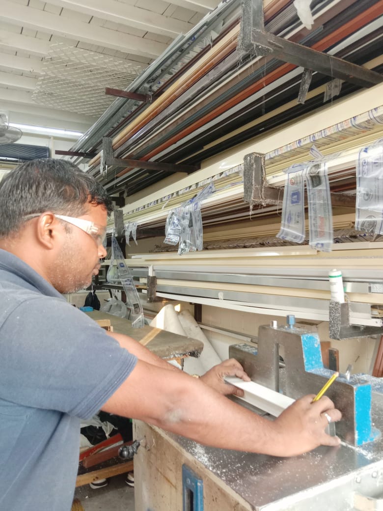 Aluminium cutting work