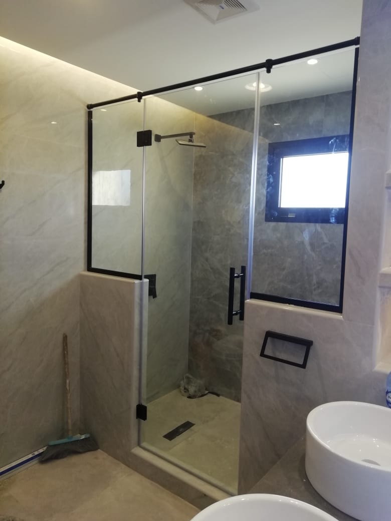 Premium Custom Shower Glass including Door with Hinges